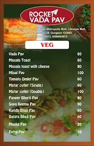 Rocket Vada Pav menu 1