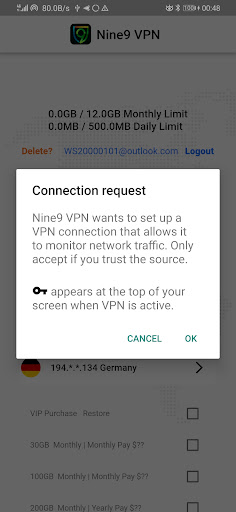 Screenshot 9 VPN - Like NineVPN, Nice Net