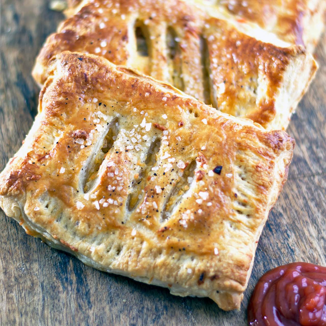 Cheeseburger Puff Pastry Pockets