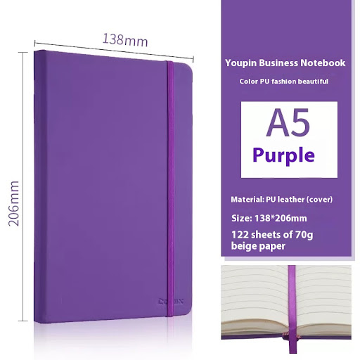 Title 7, Thickened A5 Notebook for Students, Leather Not...