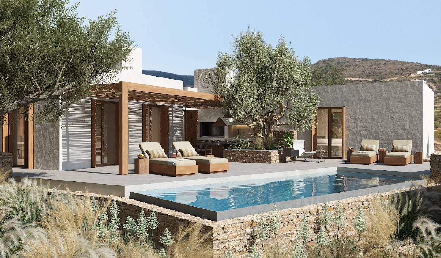 Villa avec piscine et jardin Antiparos