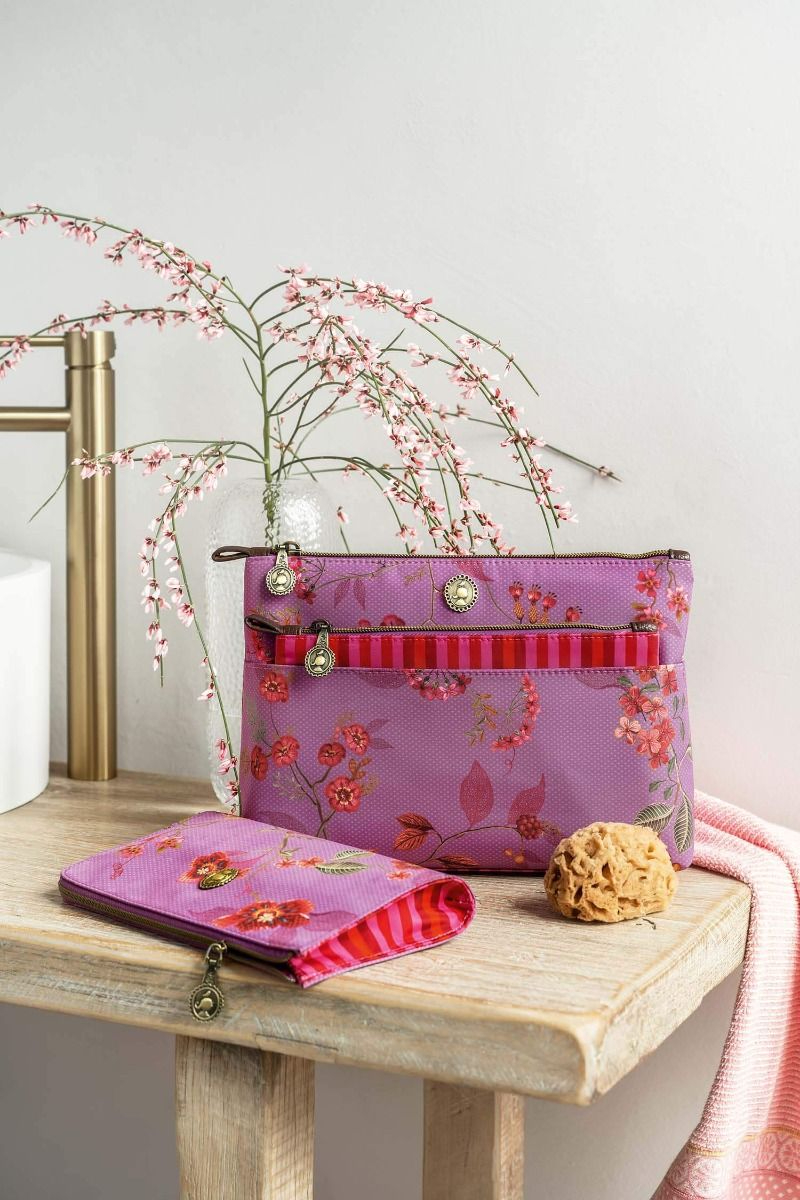 Geelachtig Harden bedrijf Z. Bigatti | Pip Studio Toilettas Kawai Flower Combi Fuchsia