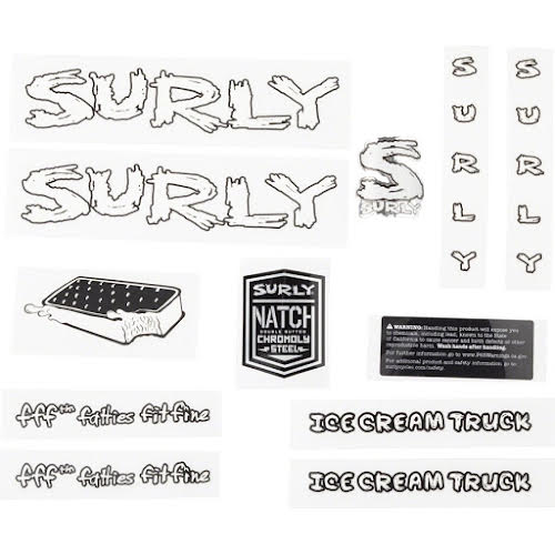 Surly Ice Cream Truck Frame Decal Set - with Ice Cream Sandwich 