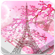 Pink Paris Eiffel Tower Keyboard  Icon