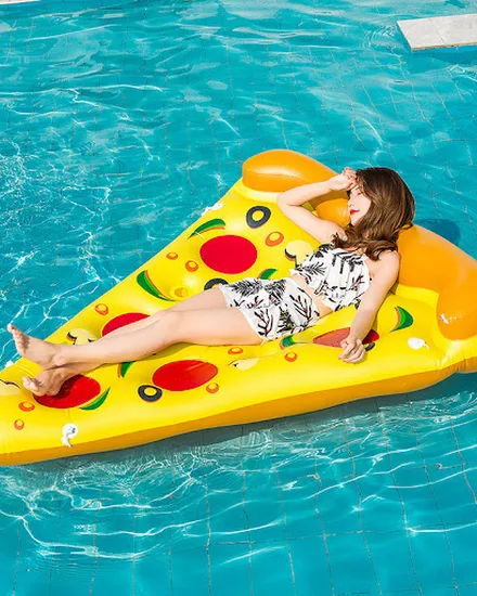 Summer Inflatable Pizza Swimming Pool Floating Mattress S... - 2