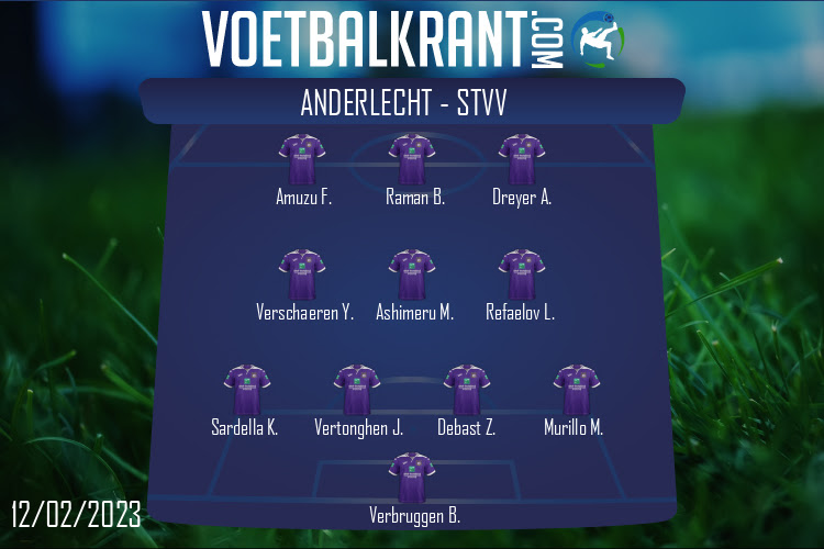 Opstelling Anderlecht | Anderlecht - STVV (12/02/2023)