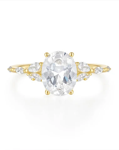 Anello a forma di uovo in argento s - 0
