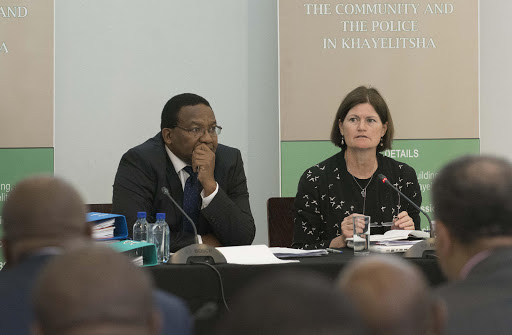 Vusi Pikoli and Kate O’Regan at the start of the O'Regan/Pikoli commission of inquiry appointed by Western Cape premier Helen Zille to investigate allegations of police inefficiency in Khayelitsha.