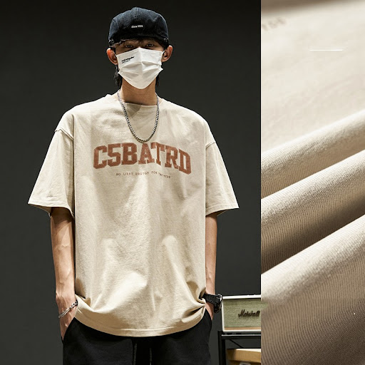 Title 5, Japanese Loose Cotton Letter Print Body Shirt f...