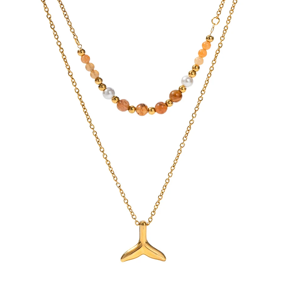 Roestvrijstalen fishtail hanger ketting. Duurzame, waterbestendige nautische sieraden voor dames en heren. Perfect voor dagelijks gebruik.