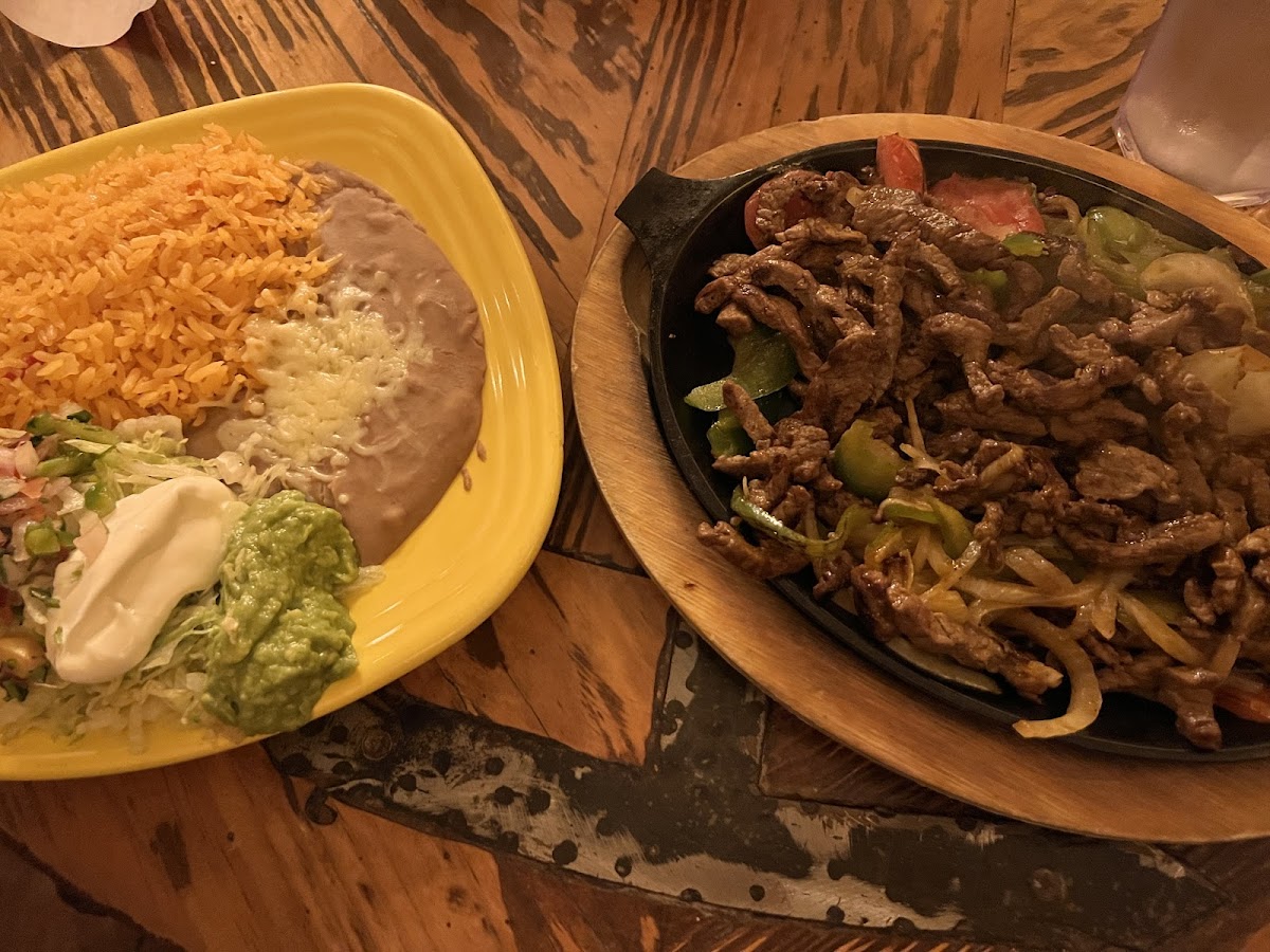 Steak fajitas- also had corn tortillas
So much food!