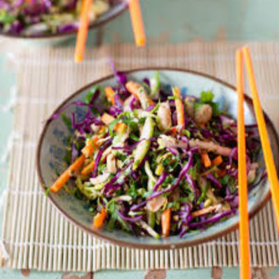 (New) Asian Slaw With Peanut Dressing Veg