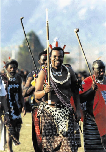 MAN OF THE MOMENT: King Mswati III celebrates in style amid the country's economic crisis.Photo: Sunday Times