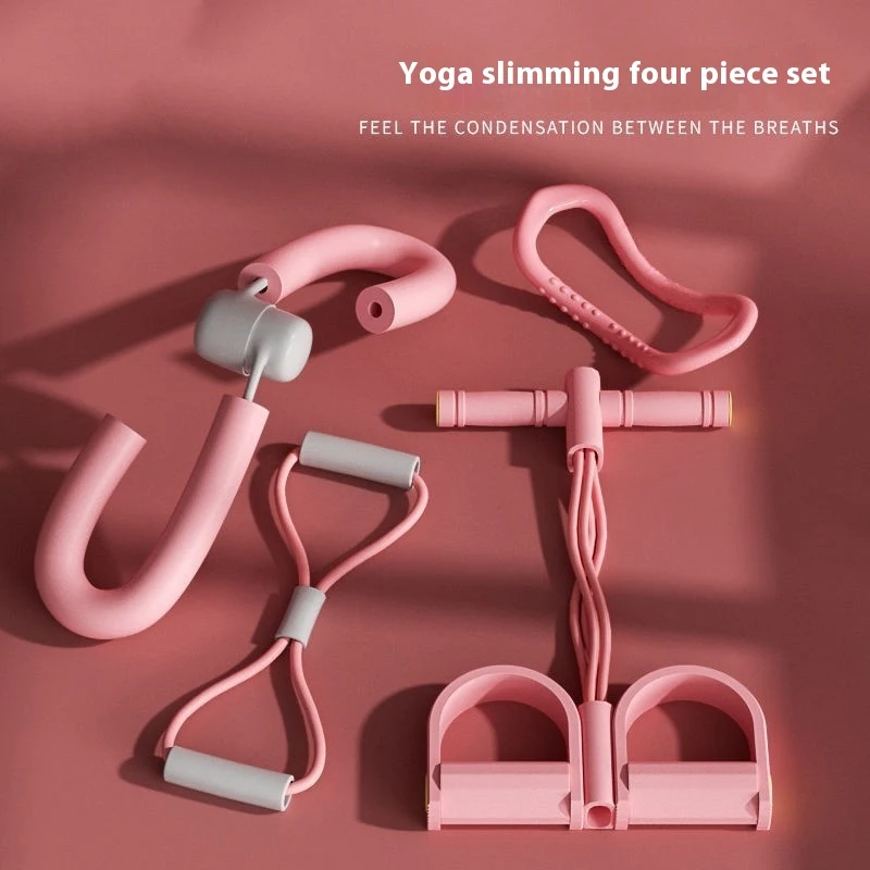 Appareil de beauté Yoga quatre pièces pédalage des pieds et étirement des jambes. Améliore la souplesse et tonifie, idéal à domicile.