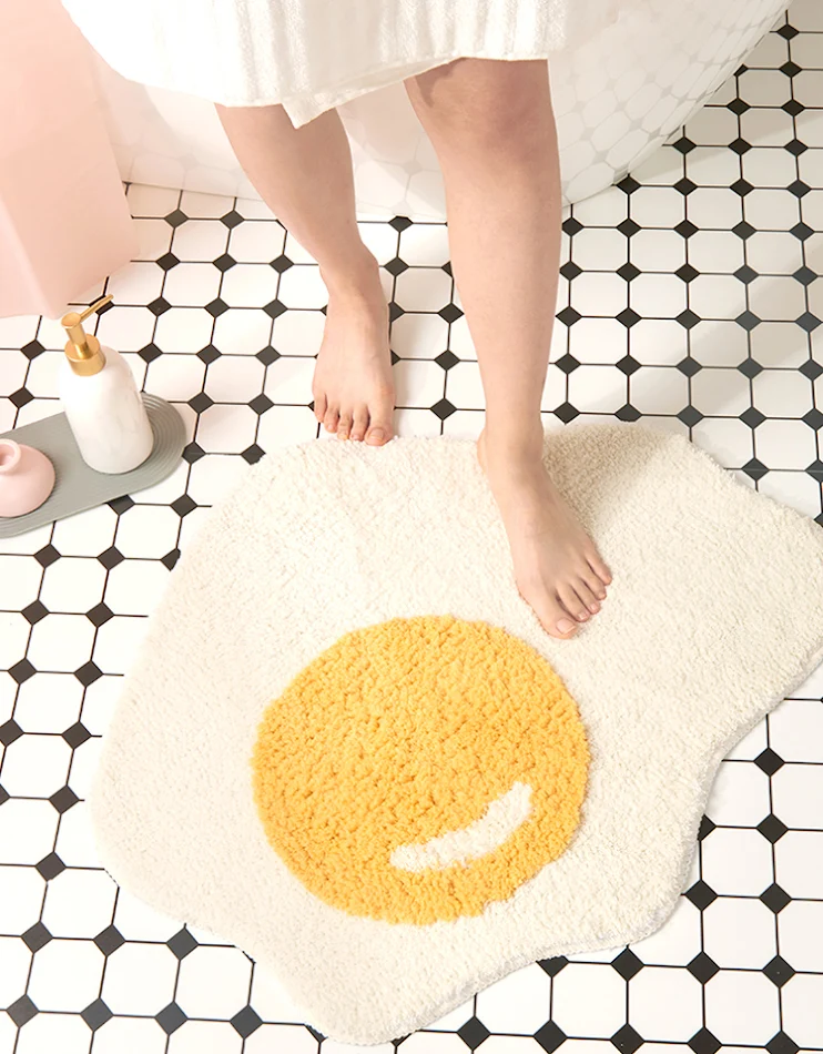 Rutschfeste, saugfähige Fußmatte für das Badezimmer, ideal für Toiletten. Schützt vor Nässe und bietet sicheren Halt, sorgt für Komfort.