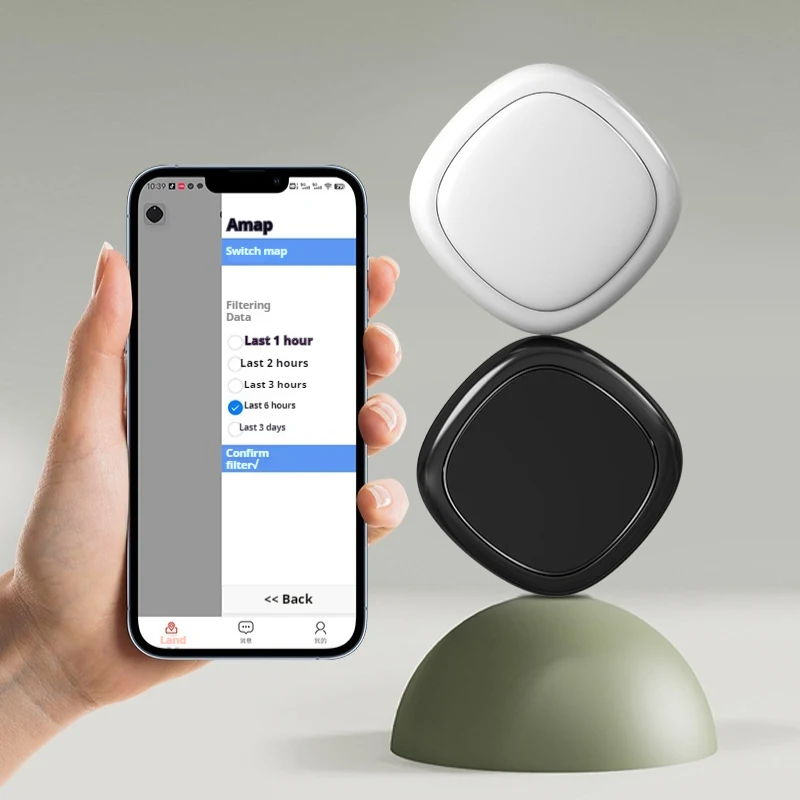 Magnetischer, tragbarer Anti-Verlust-Alarm für Android & iOS. Der intelligente, quadratische Finder schützt Ihre Wertsachen. Einfache Ortung!