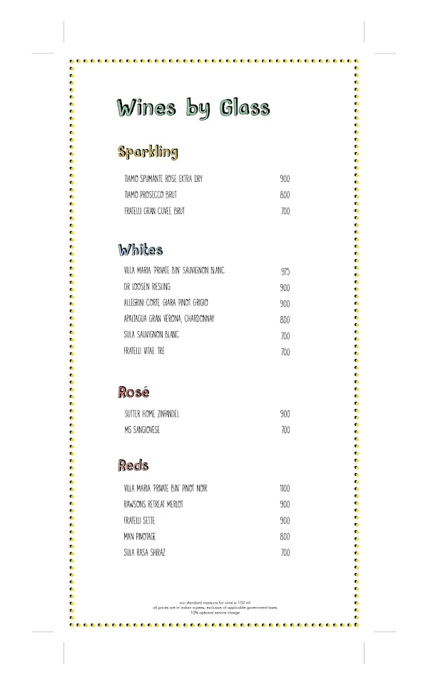 Farzi Cafe menu 