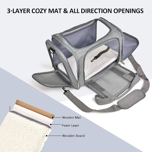 Cat Carrier Pet Dog Carrier Dog Backpack Pet Cat Transport Bag Dog Travel Bags Airline Approved Carrier for Small Dogs C