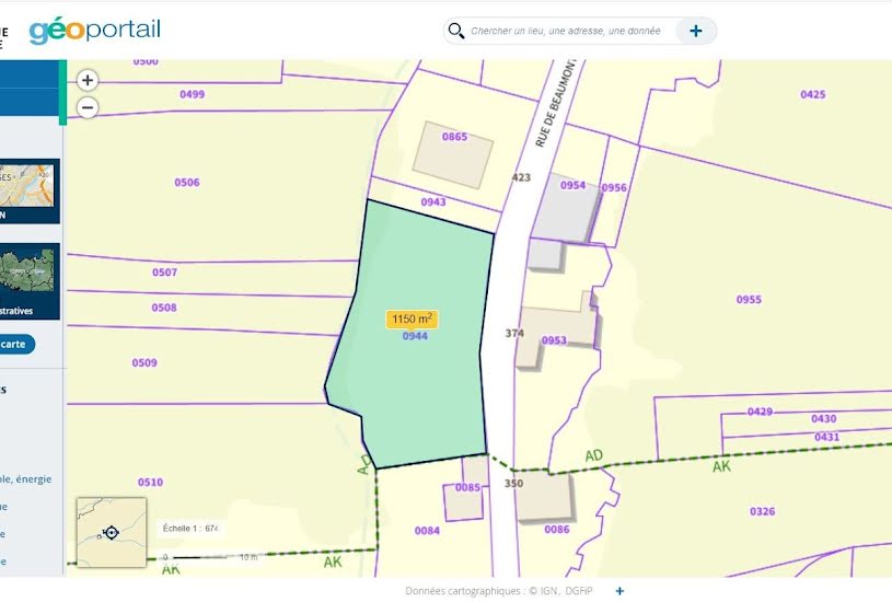  Vente Terrain à bâtir - à Noizay (37210) 