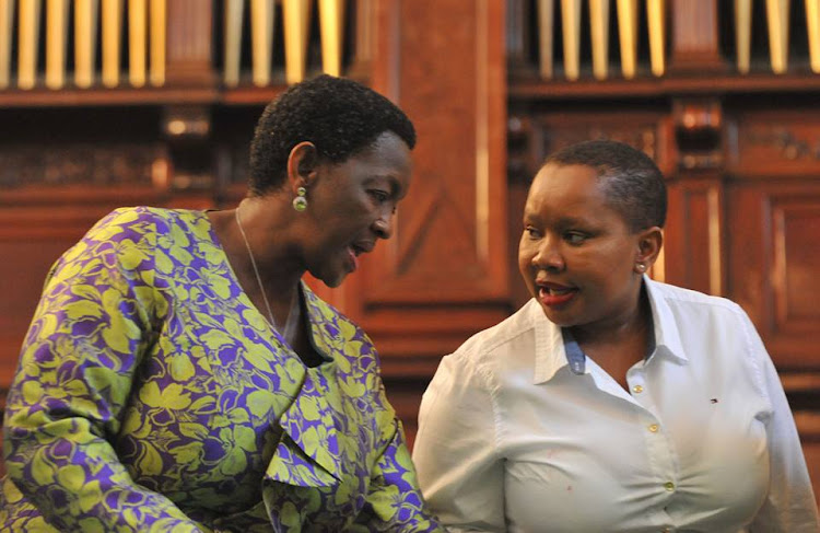 Social Development Minister Bathabile Dlamini and her spokesperson Lumka Oliphant.