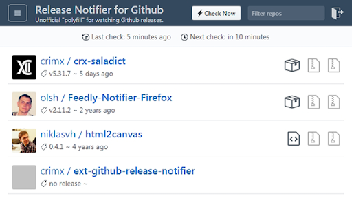 Release Notifier for Github