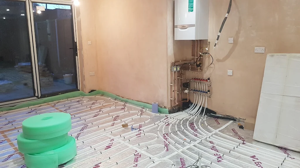 Preview of Underfloor heating installation .