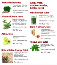 Healing Kendra menu 1