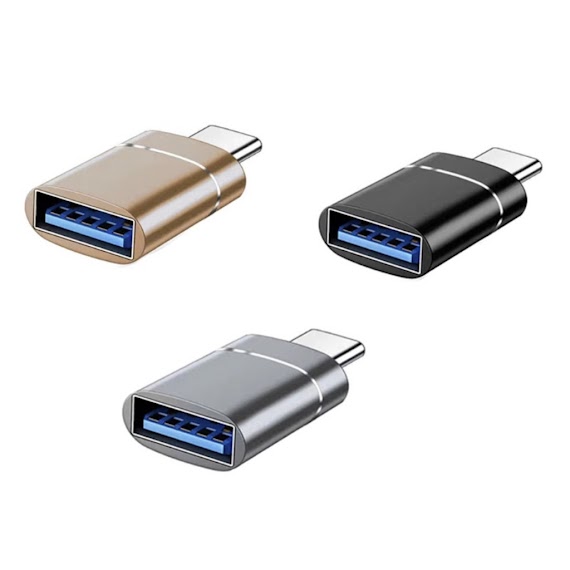 Đầu Chuyển Usb 3.0 Type C Sang Usb 3.0 Màu Đen / Vàng / Xám