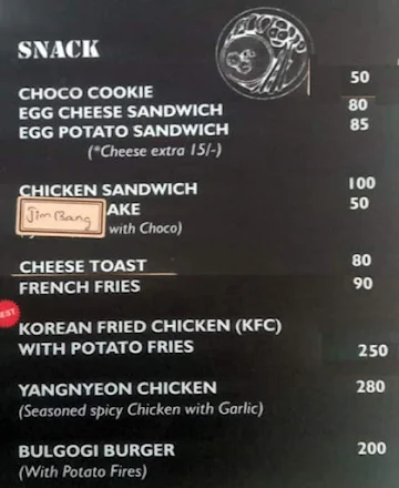 Chosen Cafe menu 