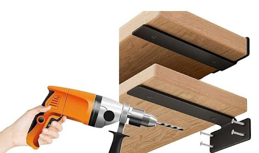 Title 5, Heavy-duty wall shelf with one-word support fra...