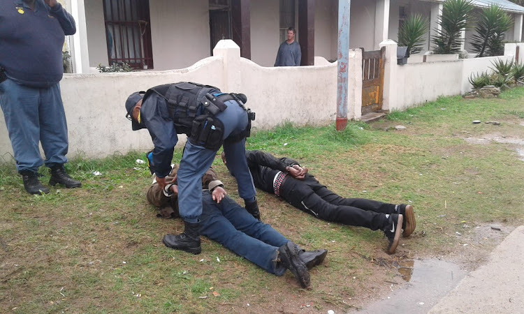 Two of the men who allegedly broke into a Cradock business were arrested in Port Elizabeth on Friday morning