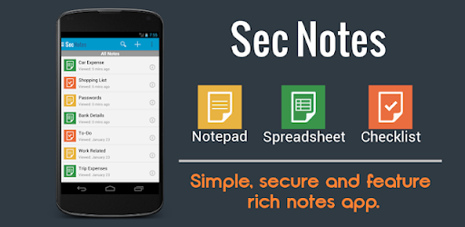 Sec Notes- Secure Notepad