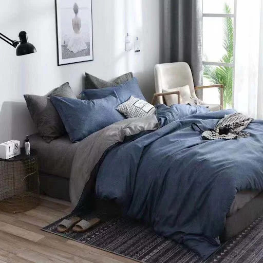 Title 1, Three sets of textured stone quilt cover and pi...