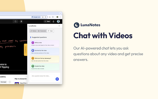 LunaNotes - Take notes on YouTube Preview 9