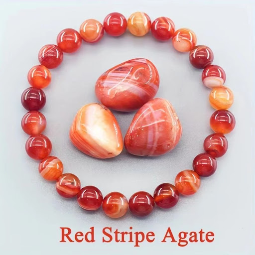 Title 1, Rose Stone Agate Mixed Colorful Beads Bracelet ...