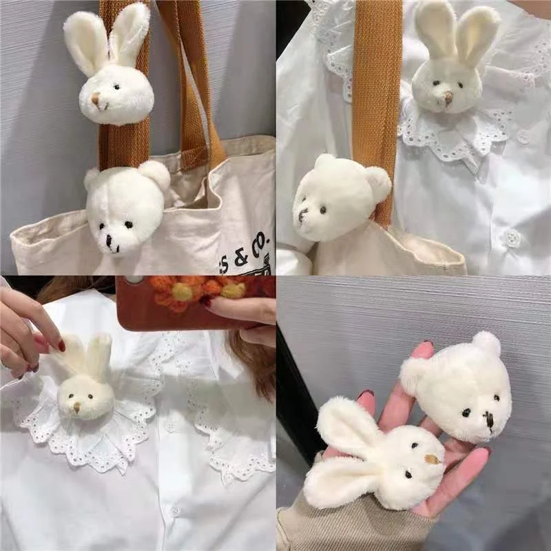 Mignon broche ours lapin dessin animé en peluche japonaise, accessoire kawaii pour vêtements, sacs, cadeau charmant et adorable.