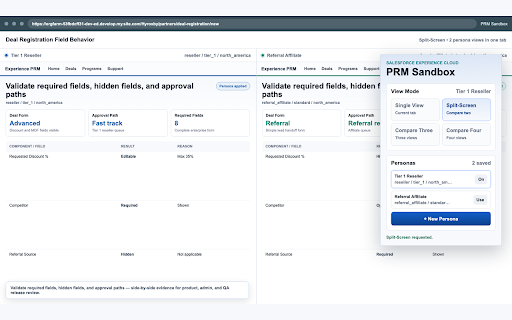 Live PRM Partner Experience Sandbox Modifier screenshot 3