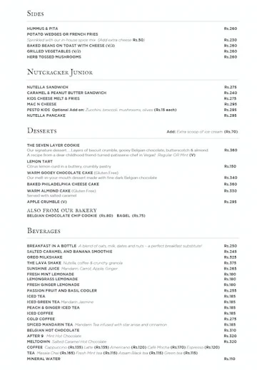 The Nutcracker menu 