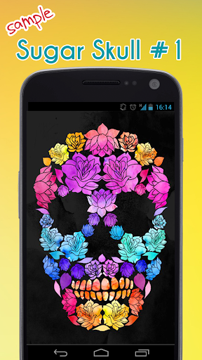 colorful sugar skull wallpaper