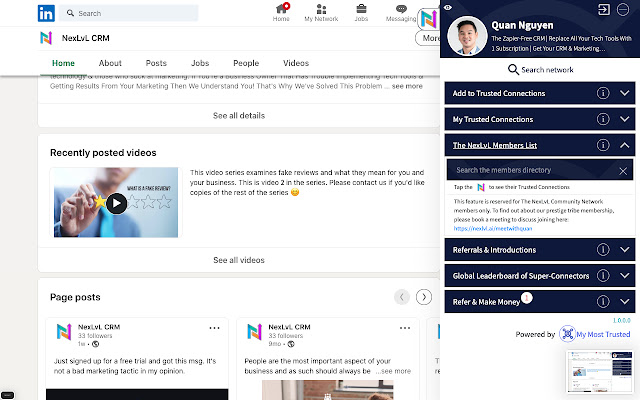 LinkedIn Plugin For NexLvL CRM