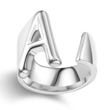 Title 4, Versatile 26 Letter Adjustable Ring with Open D...
