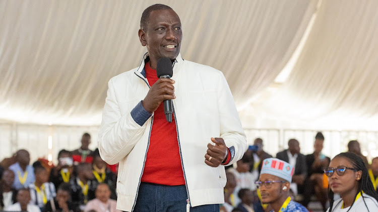 President William Ruto during the official opening of the Youth Connekt Africa summit held in Nairobi on December 9, 2023