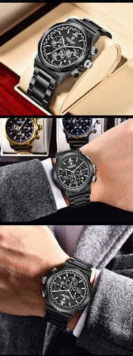 Title 13, Classic Steel Strap Business Multifunction Lumi...