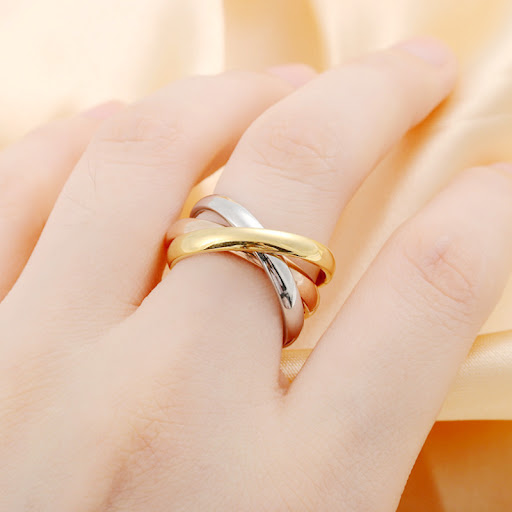 Title 5, Womens Fashion Simple Titanium Steel Ring, a s...