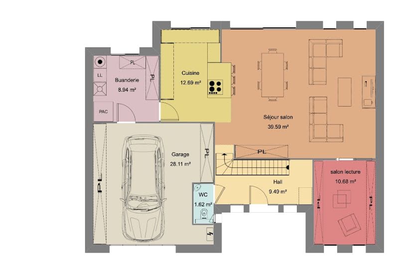  Vente Terrain + Maison - Terrain : 2 000m² - Maison : 164m² à Ballan-Miré (37510) 