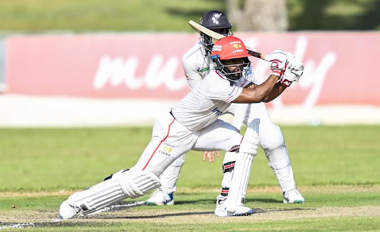 Temba Bavuma of The Lions during the Day 2 of the 4-Day Franchise Series cricket match between the Dolphins and Lions at Pietermaritzburg Oval,KwaZulu Natal on 14 January 2020.