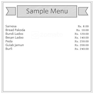 Laxmi Sweet Corner menu 