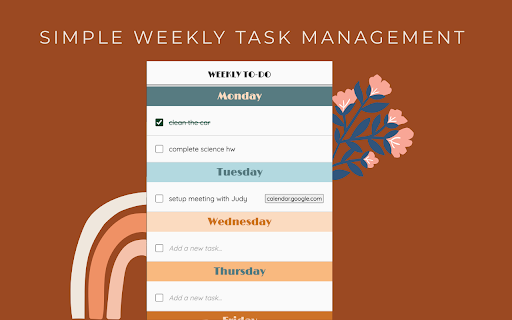 Task Management: Weekly To-Do List