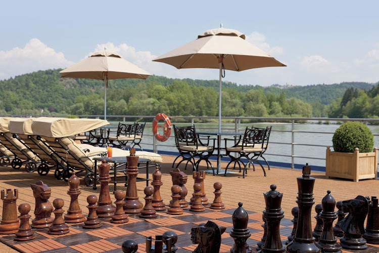 Relax on the sun deck during your travels along the Danube River aboard Uniworld’s S.S. Beatrice.