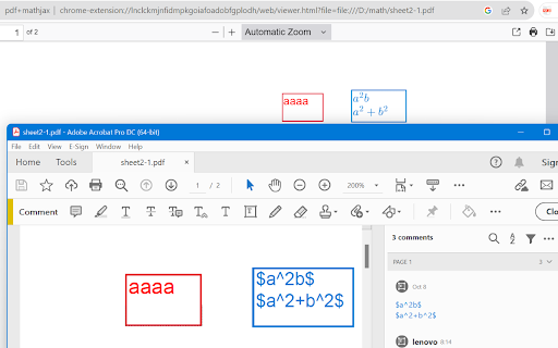 pdf+mathjax